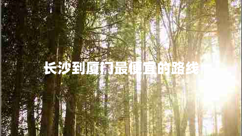 长沙到厦门最便宜的路线