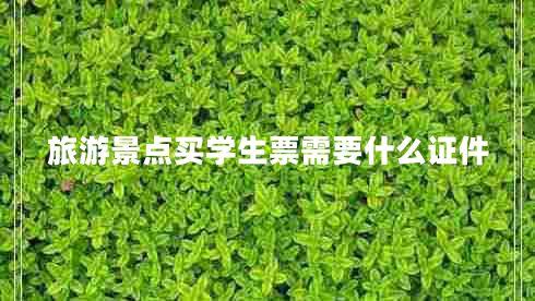 旅游景点买学生票需要什么证件