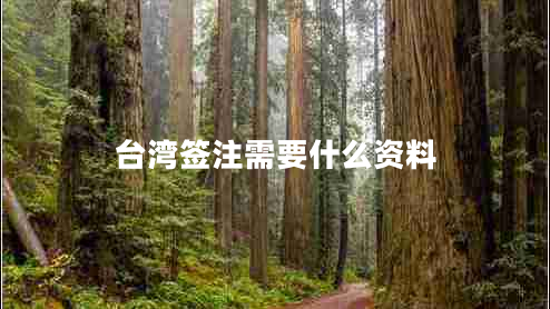 台湾签注需要什么资料