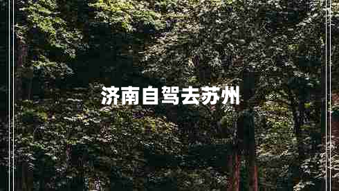 济南自驾去苏州