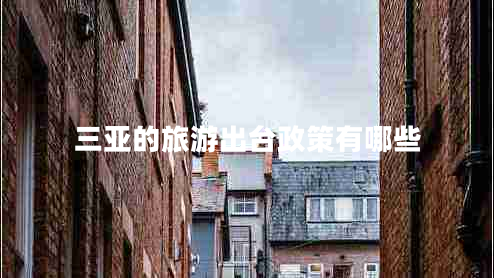三亚的旅游出台政策有哪些