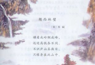 题西林壁古诗中含有哲理的诗句是