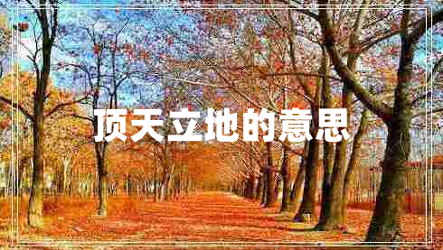 顶天立地的意思