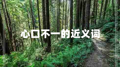 心口不一的近义词