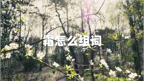 霜怎么组词