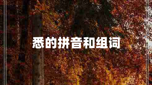 悉的拼音和组词