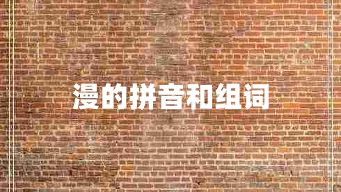 漫的拼音和组词