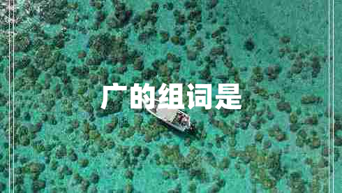 广的组词是