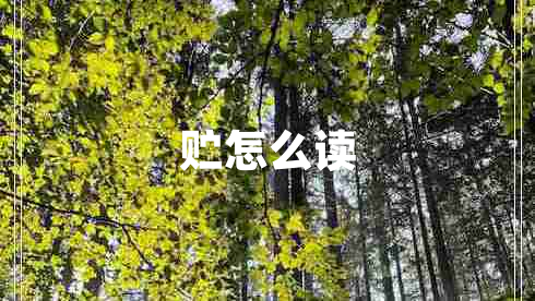 贮怎么读