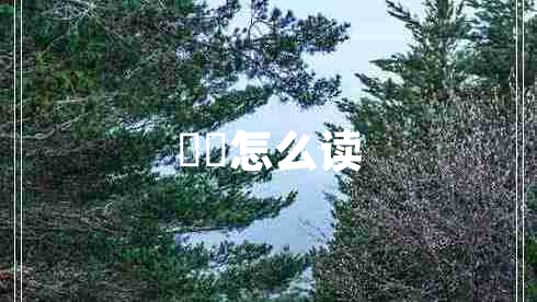 睒睒怎么读