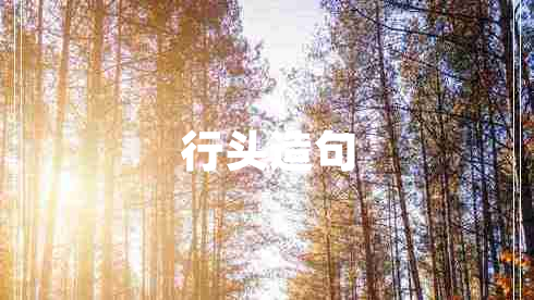 行头造句