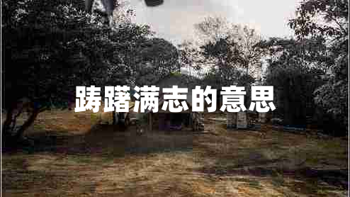 踌躇满志的意思