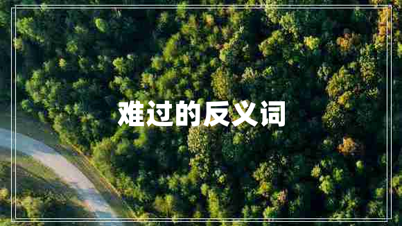 难过的反义词
