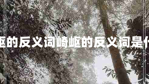 崎岖的反义词崎岖的反义词是什么