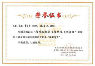 大学生创新创业奖学金申请论文