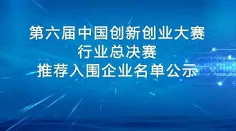 创新创业大赛入围名单