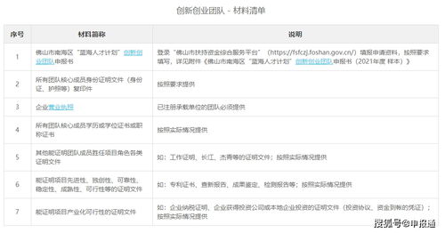 创新创业项目申报评审指标