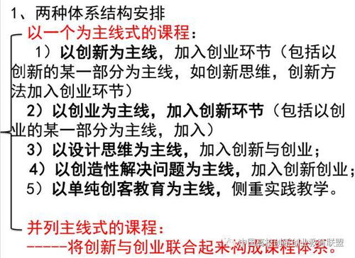 创新创业课程体系建设,创新创业的课程体系面向,创新创业教育的课程体系由哪几方面构成