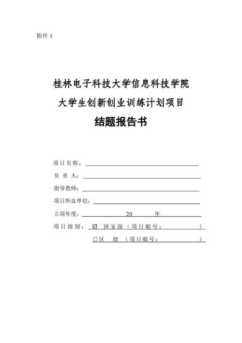 创新创业结题报告模板,创新创业结题报告范文参考,大学生创新创业结题报告