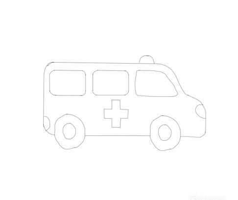 救护车的画法 绘画,小汽车的简笔画