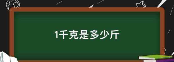 千克等于多少斤,千克等于多少斤公斤图2