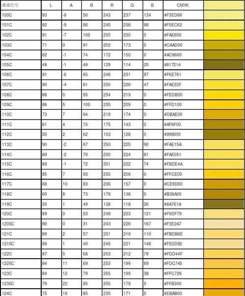 金属颜色rgb对照表图片