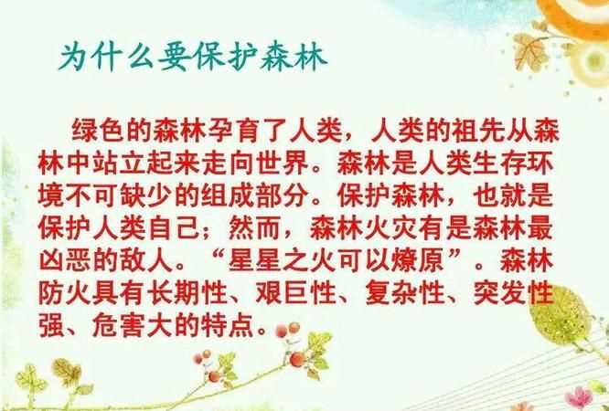 保护森林资源的重要性英文