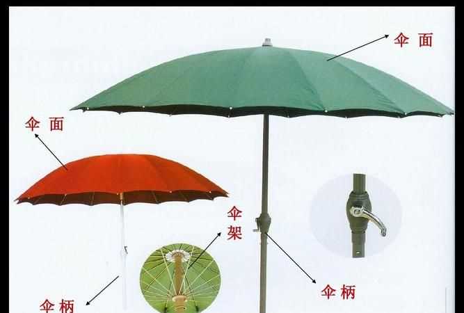 雨伞各个部位的名称