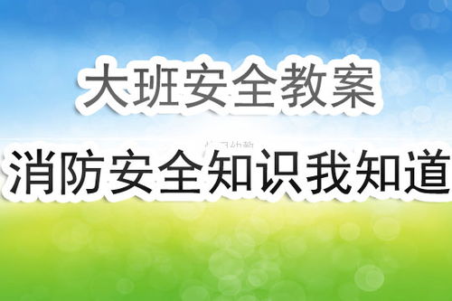 大班教案安全知识我知道及反思