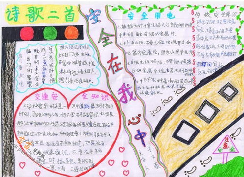 安全知识牢记心中的手抄报