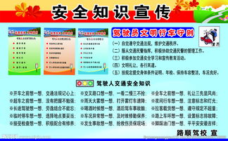 驾校安全图标知识宣传栏