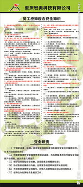 质检部员工安全知识应知应会