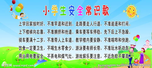 小学生安全知识歌大全