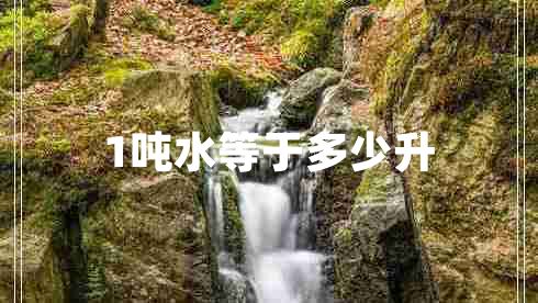 1吨水等于多少升