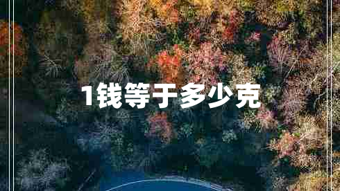 1钱等于多少克