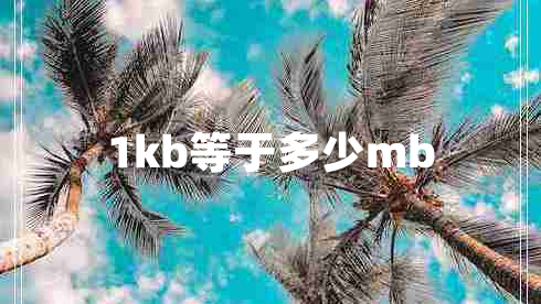 1kb等于多少mb