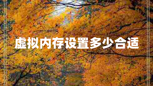 虚拟内存设置多少合适