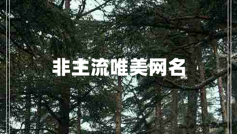 非主流唯美网名