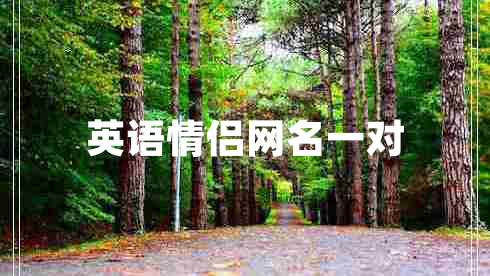 英语情侣网名一对