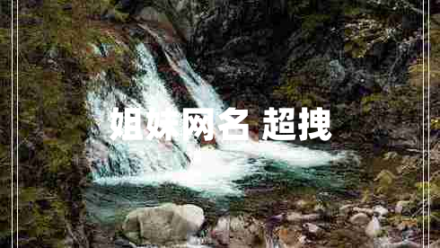 姐妹网名 超拽