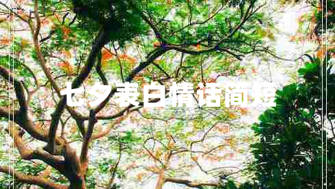 七夕表白情话简短 七夕表白情话简短