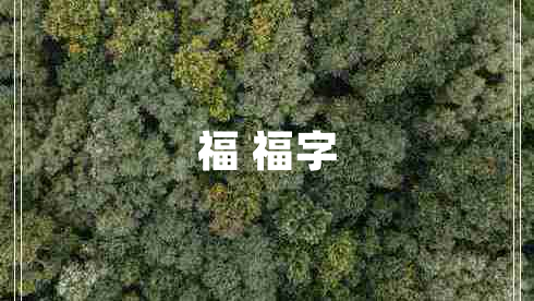 福 福字