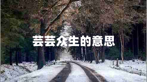 芸芸众生的意思