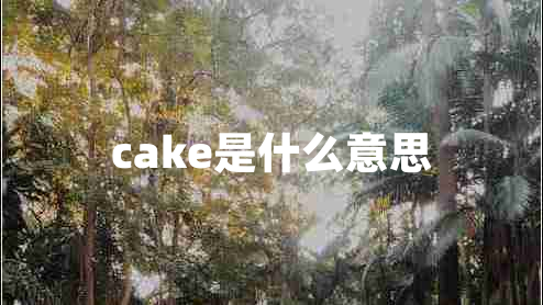 cake是什么意思