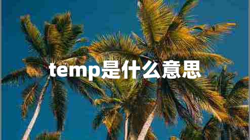 temp是什么意思