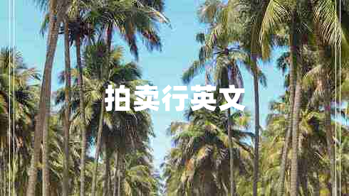 拍卖行英文