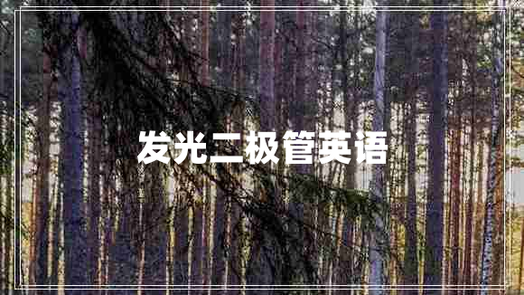 发光二极管英语