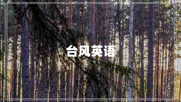 台风英语