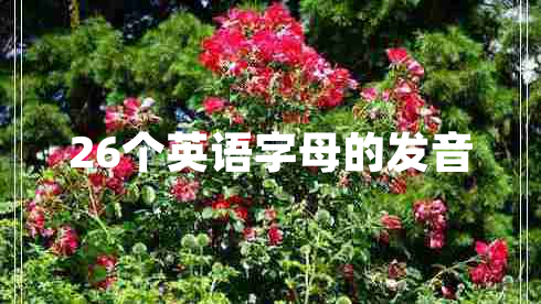 26个英语字母的发音