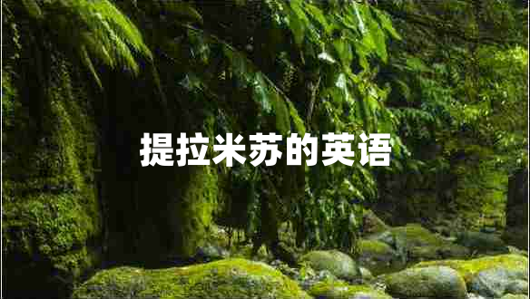 提拉米苏的英语